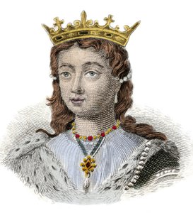 Margarita Anjou, Englannin kuningatar (1429-1482) muotokuva 1800-luvun kaiverrus. Milanolainen tekijältä Anonymous Anonymous