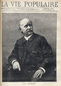 Ranskalaisen kirjailijan Paul Meuricen (1818-1905) muotokuva. Kaiverrus "suositussa elämässä" tekijältä Anonymous Anonymous