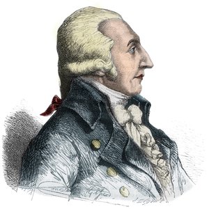 Pierre Roger Ducosin (1747-1816), ranskalaisen poliitikon muotokuva - Kaiverrus Alphonse de Lamartinen (1790-1869) "Histoire des Girondins" -kirjaan 1865-1866 - Yksityinen kokoelma tekijältä Anonymous Anonymous