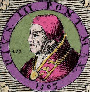 Pius III:n muotokuva, Francesco Todeschini Piccolomini (1439-1503), valittiin paaviksi 22. syyskuuta tekijältä Anonymous Anonymous