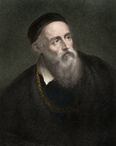 Tizianin muotokuva (1490-1576), Tiziano Vecellio, venetsialainen taidemaalari tekijältä Anonymous Anonymous