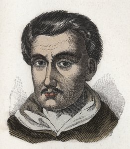 Muotokuva Tommaso Campanellasta (1568-1639), dominikaanisesta munkista ja filosofista. Kaiverrus. Yksityinen kokoelma tekijältä Anonymous Anonymous