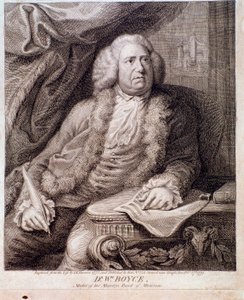 Englannin säveltäjä William Boycen muotokuva (kaiverrus. 1700-luku) tekijältä Anonymous Anonymous