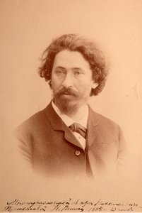 Muotokuva taiteilija Ilja Iefimovitš Repinestä (Ilia Jefimovitš Repin) (1844-1930). Albumin valokuva tekijältä Anonymous Anonymous