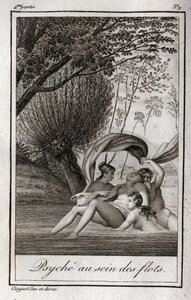 Psyyke aaltojen sisällä. Kaiverrus vuodelta 1819 Charles Albert Demoustier