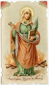 Sisilian pyhä Agatha (kaiverrus tekijältä Anonymous Anonymous