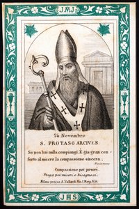 Saint protais, eveque Milanon hurskas kuva. Postikortti. 1900-luvun alku. Yksityinen kokoelma tekijältä Anonymous Anonymous