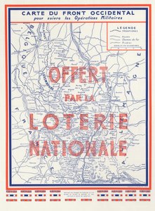 Toinen maailmansota (2. 2. 2. IIIe 39-45 1939-1945) - Sota 1939 1945 - Länsirintaman kartta, lahjoitti National Lottery tekijältä Anonymous Anonymous