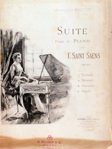 Nuotit Camille Saint-Saensin sarjasta pianolle (Opus 90). tekijältä Anonymous Anonymous