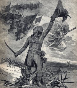 Kenraali Francois Christophe Kellermanin (1735-1820) patsas, Valmyn taistelun voittaja (20. syyskuuta 1792): "Eläköön kansakunta! "". Kaiverrus "" Le petit parisien"" 14.9.1892. Yksityinen kokoelma tekijältä Anonymous Anonymous