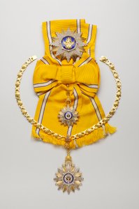 Thaimaa - Rajamitrabbhornin ritarikunta: täydellinen sarja - plakki, merkki ja riipus, 1900-luvun puoliväli tekijältä Anonymous Anonymous