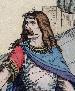Gallialainen päällikkö Vercingetorix (72-46 eKr.) - kaiverrus tekijältä Anonymous Anonymous