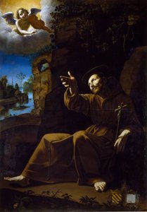 Pyhän Franciscuksen visio (maalaus) tekijältä Anonymous Anonymous