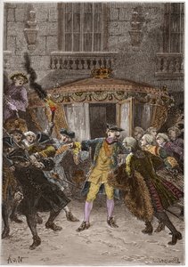 Damiensin hyökkäys (tammikuu 1757) - (Robert-Francois Damier tekijältä Anonymous Anonymous