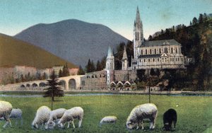 Basilika Lourdesissa - Hautes Pyrenees (65) noin 1900. tekijältä Anonymous Anonymous