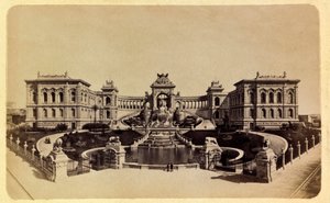 Marseillen kaupunki ja sen ympäristö noin 1885-1890: Lonchampin palatsi (taidemuseo), yksityinen kokoelma tekijältä Anonymous Anonymous