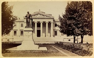 Marseillen kaupunki ja sen ympäristö noin 1885-1890: oikeustalo, yksityinen kokoelma tekijältä Anonymous Anonymous