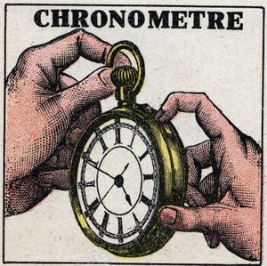 Aika: kronometri. Anonyymi kuva vuodelta 1925. Yksityinen kokoelma. tekijältä Anonymous Anonymous