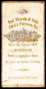Kunnianosoitus paavi Pius IX:lle Hurskaan kuva. 1800-luvun yksityinen kokoelma tekijältä Anonymous Anonymous