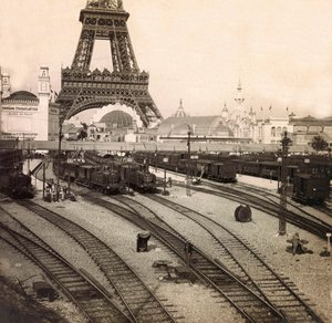 Vuoden 1900 maailmannäyttely - Universelle de 1900 -näyttely Pariisissa: Champs de Marsin asema - yksityinen kokoelma tekijältä Anonymous Anonymous