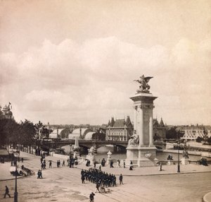 Vuoden 1900 maailmannäyttely - Universelle de 1900 -näyttely Pariisissa: Pylone du pont Alexandre III - yksityinen kokoelma tekijältä Anonymous Anonymous