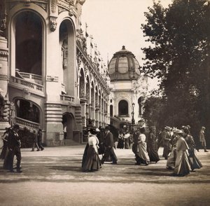 Vuoden 1900 maailmannäyttely - Universelle de 1900 -näyttely Pariisissa: Näkymä Champs de Marsista - yksityinen kokoelma tekijältä Anonymous Anonymous