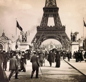 Vuoden 1900 maailmannäyttely - Universelle de 1900 -näyttely Pariisissa: Näkymä Champs de Marsista - yksityinen kokoelma tekijältä Anonymous Anonymous