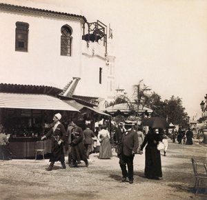 Vuoden 1900 maailmannäyttely - Vuoden 1900 yleisnäyttely Pariisissa: Kairon katu - yksityinen kokoelma tekijältä Anonymous Anonymous