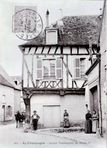 Näkymä Henri IV:n viinitarhalle Ay Champagnen kaupungissa Marnessa - Valokuvaus 1900-luvun alun - Yksityiskokoelma tekijältä Anonymous Anonymous