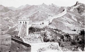 Näkymä Kiinan muurille Valokuva 1900-luvun alun - Yksityiskokoelma tekijältä Anonymous Anonymous