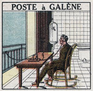 Langaton puhelin: radio on galeeninen. Anonyymi kuva vuodelta 1925. Yksityinen kokoelma. tekijältä Anonymous Anonymous