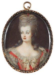 muotokuva Ranskan kuningatar Marie Antoinettesta (1755-1793) tekijältä Anonymous Anonymous