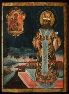 Pyhä Demetrius, Rostovin metropoliitti, 1771 tekijältä Anonymous Russian icon painter