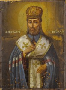 Pyhä Innocentius, Irkutskin piispa, 1800-luku tekijältä Anonymous Russian icon painter