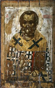 Pyhä Nikolaus, 1300-luku tekijältä Anonymous Russian icon painter