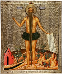Pyhä Onufrius, 1670-luku tekijältä Anonymous Russian icon painter