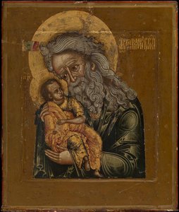 Simeon, Jumalan vastaanottaja, 1800 tekijältä Anonymous Russian icon painter
