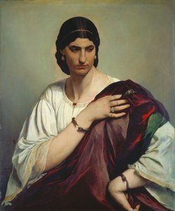 Roomalaisen naisen puolipitkä muotokuva tekijältä Anselm Feuerbach