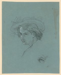 Nuorukaisen pää ja hattu tekijältä Anselm Feuerbach