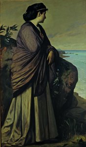 Meren rannalla (moderni Iphigenia) tekijältä Anselm Feuerbach