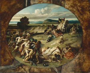 Amazonien taistelu, 1857 tekijältä Anselm Feuerbach