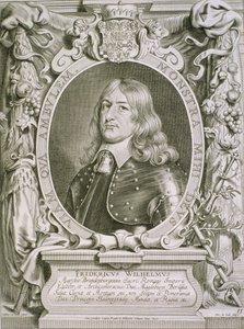 Frederick William (1620-88) Brandenburgin vaaliruhtinas, kirjasta "Portraits des Hommes Illustres", kaiverrus Petrus de Iode, julkaistu 1706