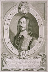 Johan Axelsson Oxenstierna (1611-57) Sodermoren kreivi, kirjasta "Portraits des Hommes Illustres", kaivertanut Petrus de Iode, julkaistu 1706