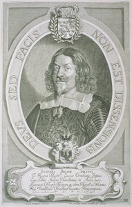 Johann Adler Salvius (1590-1652) kirjasta Maineikkaiden miesten muotokuvat, kaiverrus Petrus de Iode, julkaistu 1706