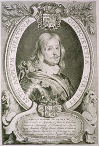 Magnus Gabriel (1622-86) Kreivi de la Gardie, "Portraits des Hommes Illustres" -teoksesta, kaivertanut Petrus de Iode, julkaistu 1706