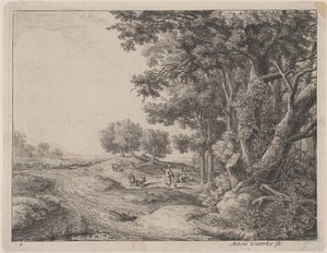 Talonpoika lapiolla, 1600-luku. tekijältä Anthonie Waterloo