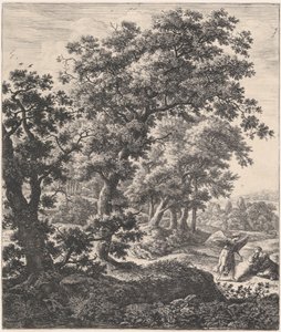 Enkelin lohduttama Hagar, 1600-luku. tekijältä Anthonie Waterloo