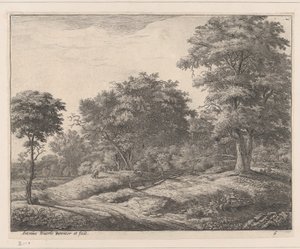 Paimen nukkuu hummockissa, 1600-luku. tekijältä Anthonie Waterloo