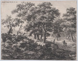 Neljä puuta, 1600-luku. tekijältä Anthonie Waterloo