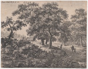 Kolme puuta, 1600-luku. tekijältä Anthonie Waterloo
